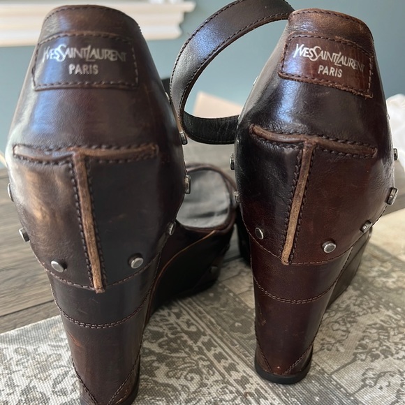 Yves Saint Laurent -Rive Gauche Wedges - Picture 11 of 15